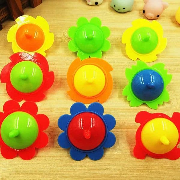 24Pcs Mini Fun Multicolor Spinning Top Kids Birthday Party Toys Gift Giveaway Rewards Pinata Filler School Party Favor Prizes Y240803