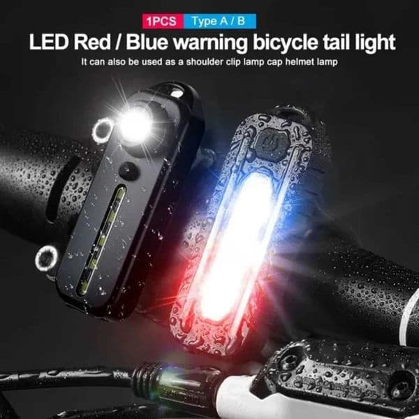 USB Recharge LED Flashlight Work Light Keychain Flashlight for Police Shoulder Clip Lights Warning Flashing Light Outdoor Lamp Y240731