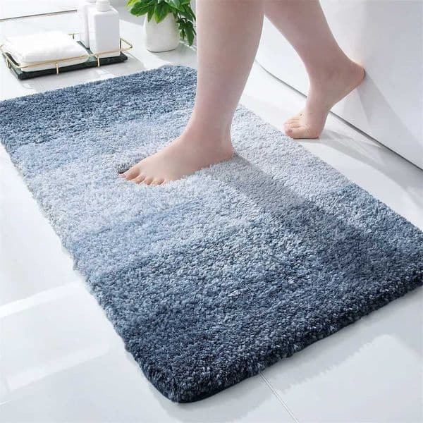 Homaxy Luxury Bathroom Rug Soft Foot Mat Absorbent Microfiber Bath Rugs Non-Slip Plush Carpet Wash Dry Bath Mat For Floor ShowerXJ240807