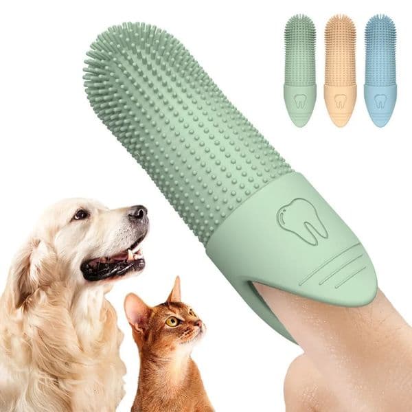 Pet Toothbrush Finger Toothbrush Silicone Cat Dog Toothbrush Pet Tooth Dog Dental Care Finger Cover 240807