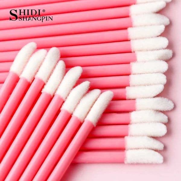 50 Pcs Makeup Lip Brush Disposable Lip Glossy Wands Applicators Cleaner brushes makeup tools Lipstick Mascara Wands Y240807