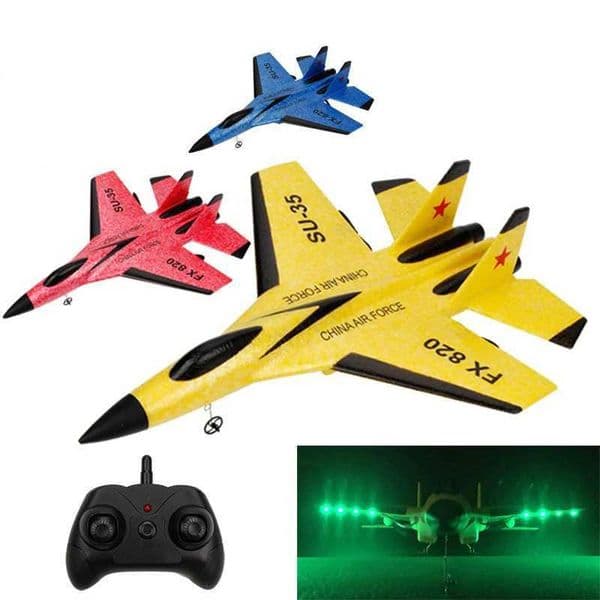 FX620 Remote Control Glider Fixed Wing Su Fighter Drop Resistant Electric Free Assembly Model Aircraft Toy AircraftM240807
