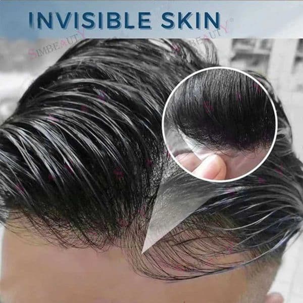 100% Natural Hairline 2024 New Toupee For Men Full Invisible Skin Pu Base Durable Male Wigs Replacement ProsthesisM240806
