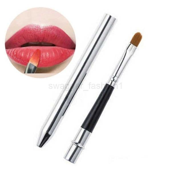 2PCS Retractable Lip Makeup Brush Lipstick Lip Gloss Brush Telescopic Dual Use Lip Eyeshadow Brush Beauty Tools With Protect CapXJ240807