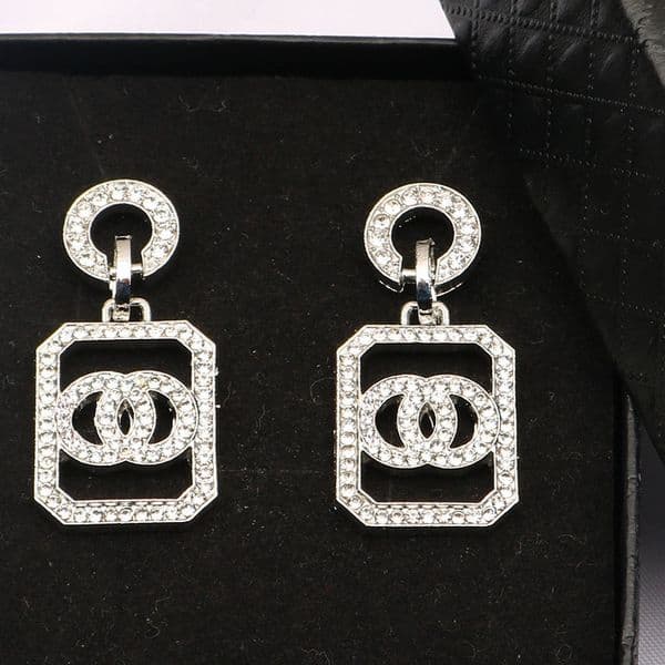 Gold Sier color Snumber Double Dangle Drop Metal Earring Ear Studs For Women Wedding Party Jewelr designer stud earrings 19Style