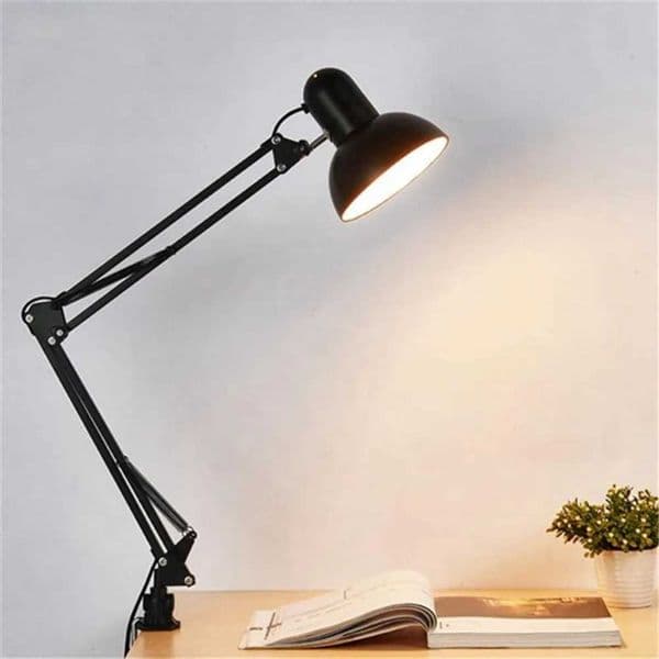 LED American Metal Clip Iron Eye Protection Table Lamp Bedside Office Study Student Long Arm Table Lamp Y240806