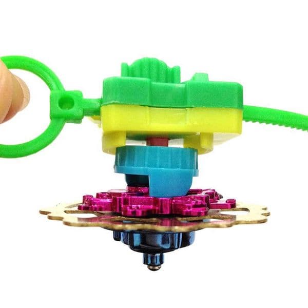 1PC Kids Novelty Gift 3D Right Left Rotating Metal Plating Gyroscope Magic 3D Gyro Toys Spinning Top Pull Rod Children Boy Girl Y240803