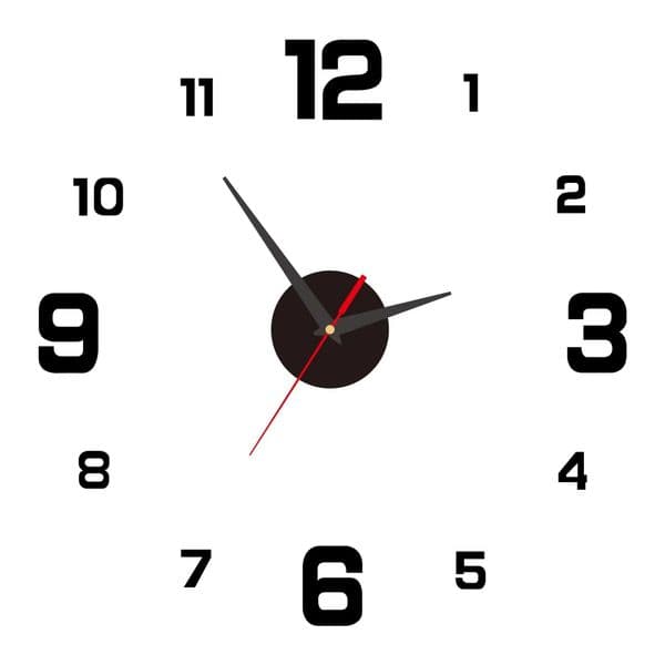 Creative frameless DIY wall clock decal home silent living room office decoration W240806
