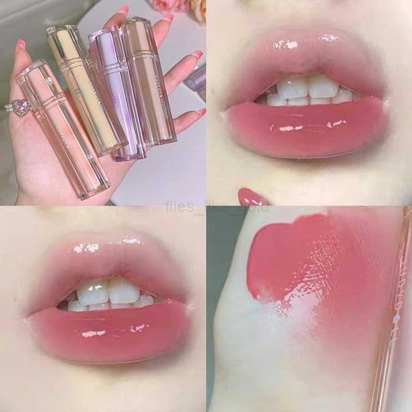 Ice tea mirror lip glass lip gloss waterproof transparent jelly liquid lipstick female beauty makeup lipstick W240807