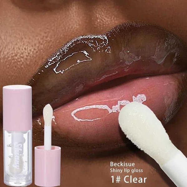 Moisturizing jelly black lipstick water gloss mirror plump lipstick transparent lipstick light wrinkles transparent lipstick W240807