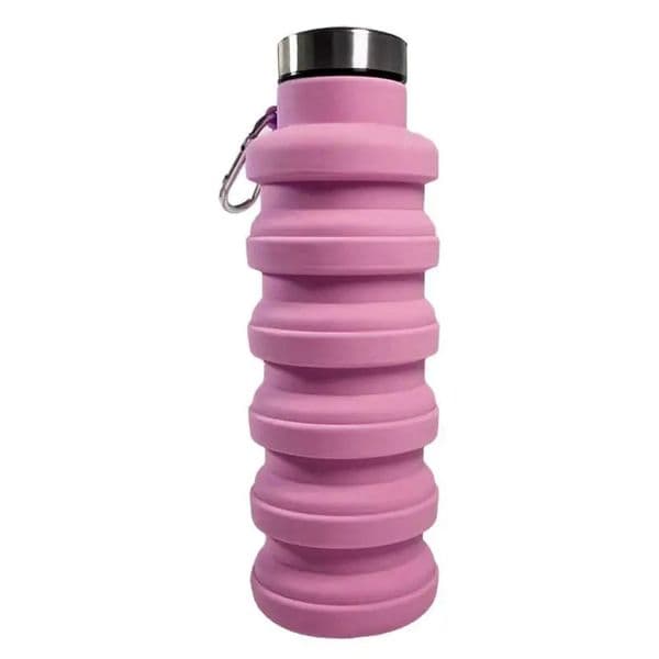 Foldable silicone water bottle for cycling hiking and fitness. Foldable silicone water bottle 240806