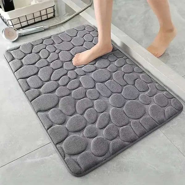 Mat Non Slip Carpets Cobblestone Embossed Bathroom Bath In Wash Basin Bathtub Side Floor Rug Shower Room Doormat Memory FoamXJ240807