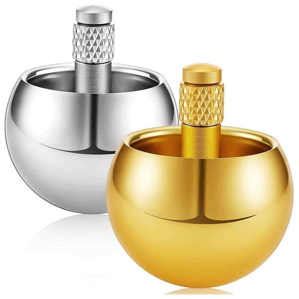 2 Pieces Top Metal Flip over Top Gyroscope Stainless Steel Spinning Top Toy Physics Toy Scientific Educational Toys Y240803