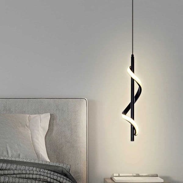 Modern Chandelier Lamps Ceiling light Nordic Bedside LED Pendant Light Creative Spiral Lamp Dimmable Indoor Home Hanging Light Y240802