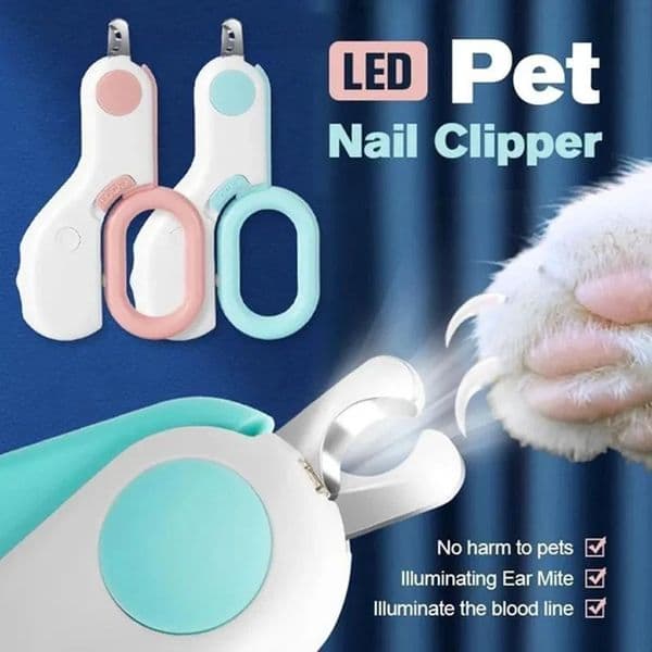 Professional Pet Nail Clipper LED Light Pet Nail Clipper Claw Grooming Scissors for Cats Small Dogs Scissors Cat Accessories 240807