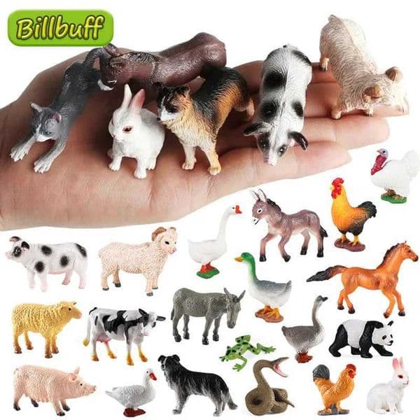 X Toy Other New 12Pcs Farm Animal Figurines Poultry Sets Action Figures Horse Cow Dog Duck Sheep launcher Model Education Toys For Children Giftl486 Spin Top