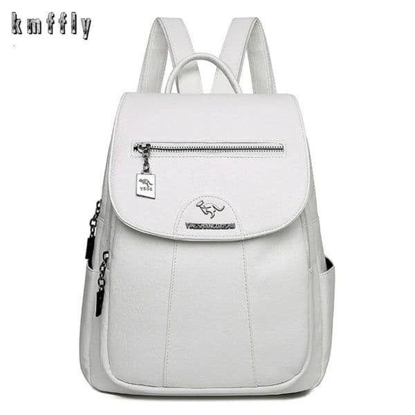 High quality leather backpack for women large capacity travel fashionable school bag Mochila shoulder item 240807