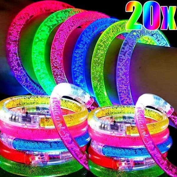 Led Bracelets Luminous Wristbands Glow in The Dark Party Supplies Neon Light Up Bracelet Kids Toys Wedding Party Decor Props Y240807
