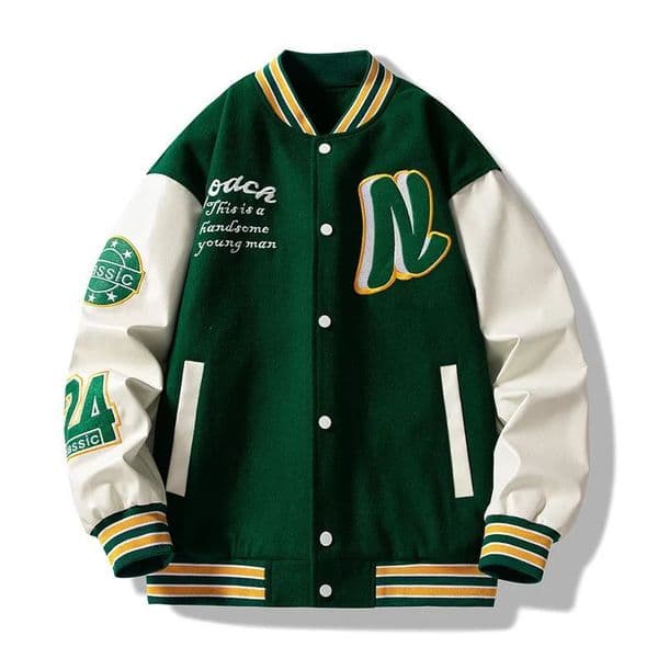 Spring Autumn Stadium Award Letter Embroidery University Baseball Bomber Jacket Men Unisex Women Couple Varsity Street 240807