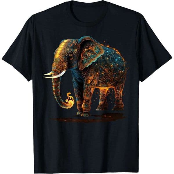 Mens T shirt Cute Elephant Lover Animal on Elephant T-Shirt shirts tshirt graphic tee Casual tops clothes Short sleeve