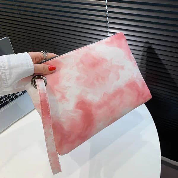 Clutch bag womens Korean version opening enlarged capacity envelope handbag fashionable fully matched temperature B 240808