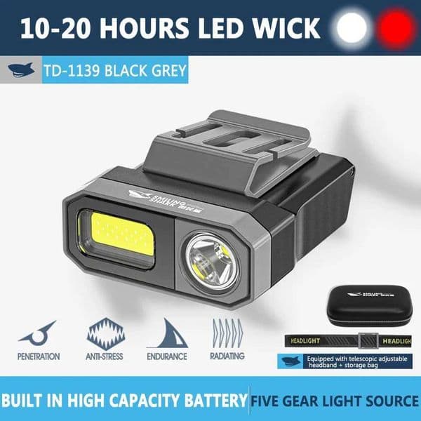 Sensor Cap Clip Light USB Charging Headlamp COB Head Light Waterproof Hat Clip Lamp for Outdoor Fishing Camping Cap LightCL240807