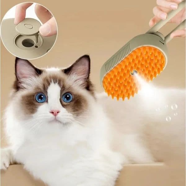 3-in-1 steam brush cat comb water steam cat brush pet electric spray hair brush 240807