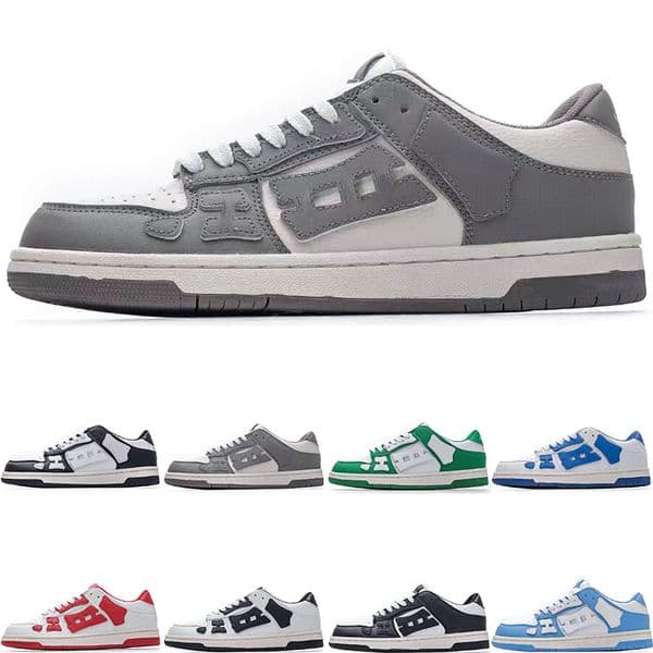designer amiriis casual shoes men women blue white grey green red panda preppy style classic trainers sneakers