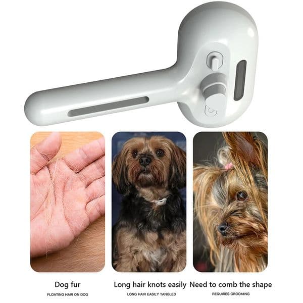 Update Steam Shedding Self-Cleaning Cat Bath Brush Release Button Pet Spray Hair Comb For Long Short Haired Cats Dogs 240807