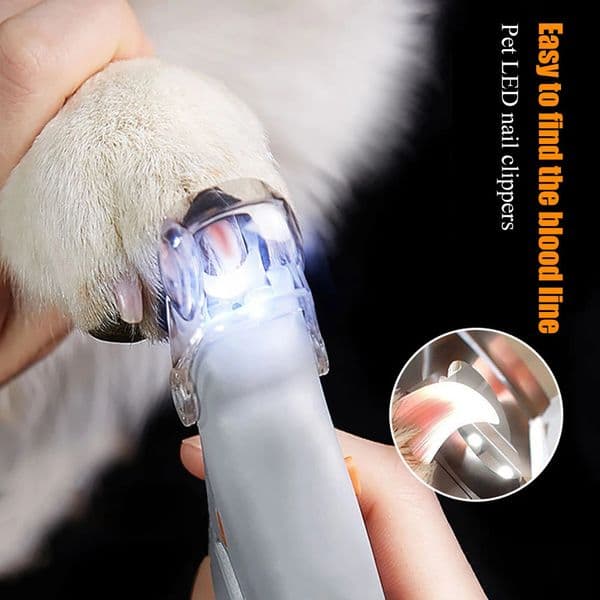 Professional pet nail clippers pet dog nail clippers cat paw clippers dog paw clippers animal pet supplies LED light nail trimmers 240807