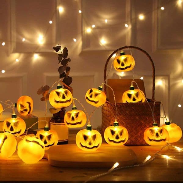 1.5 Meter Halloween Light String Pumpkin Skull Eye Balls G host Festival Party Lantern Trick Or Treat Happy Halloween Day Decor Y240807