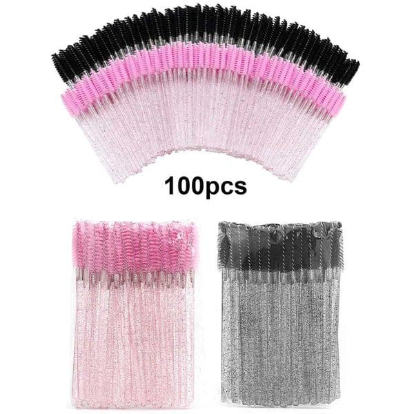 100pcs Disposable Eyelash Brushes Spoolies Micro Lash Mascara Wands Combs Wholesale For Eyelash Extension Makeup Y240807