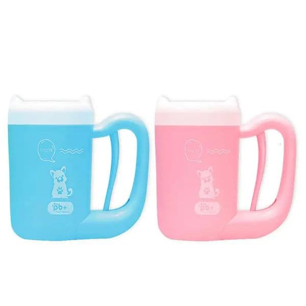 Outdoor portable pet dog paw cleaner cup 360 soft silicone foot one click manual quick 240807