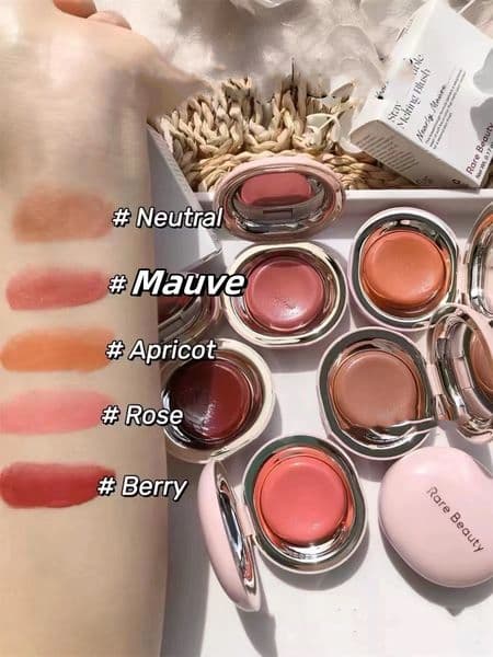 Designer Makeup Rare Beauty luxe Stay Vulnerable Melting Face Cheek Cosmetics Long Lasting Blush Cream 5Colors Nearly Rose Neutral Apricot Mauve Berry Compact