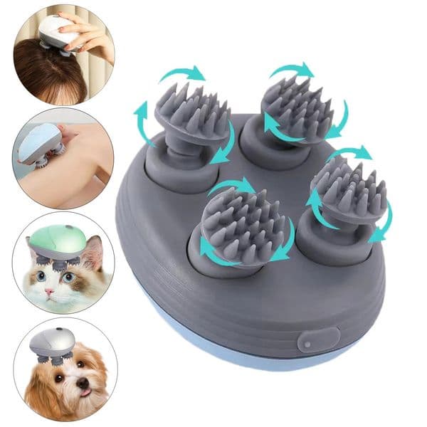 Intelligent electric pet massager for deep massage of cats and dogs bodies hair growth scalp accessories shower beauty care relaxation USB 240807