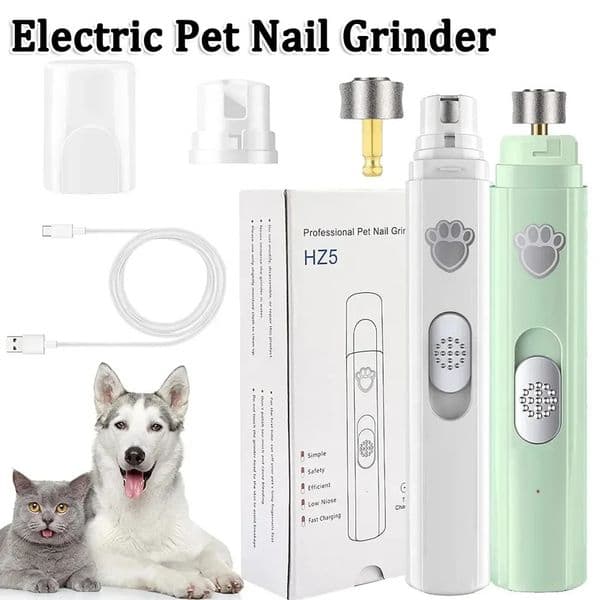 Electric dog nail grinder pet clip USB charging trimmer with polishing wheel suitable for smalllarge pets 240807