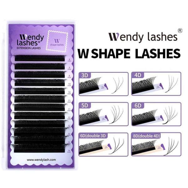Wendy Lashes W Shape Bloom 3D/4D/5D/6D/8D Premade Volume YY Shape Fake Eyelashes Makeup Supplies High Quality Natural Clios YYM240806