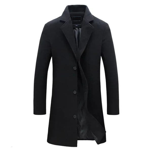 Warm Windbreaker MidLength Urban Casual Woolen Coat Mens Korean Long Jackets for Men Style Slim Winter 240807