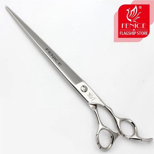 Fenice 7 7.58 8.5 9 inch dog scissors for dog grooming straight cutting pet grooming shears tesoura non-slip handle 240807