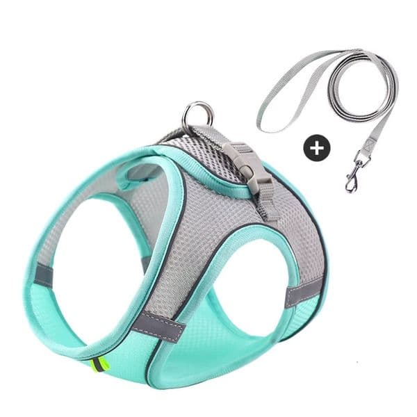 Cat Dog Harness Vest Chest Rope Set With Traction Rope Breathable Adjustable Pet Harness for Small Medium Dogs Outdoor Walking 240808