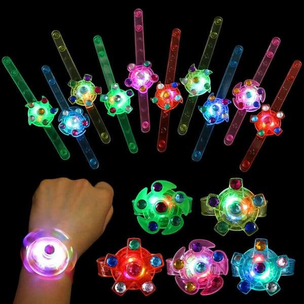 2024 Kids Party Favors 24 pack Goodie Bag Stuffers LED Light Up Bracelet Glow in The Dark Party Birthday Halloween Christmas Y240807