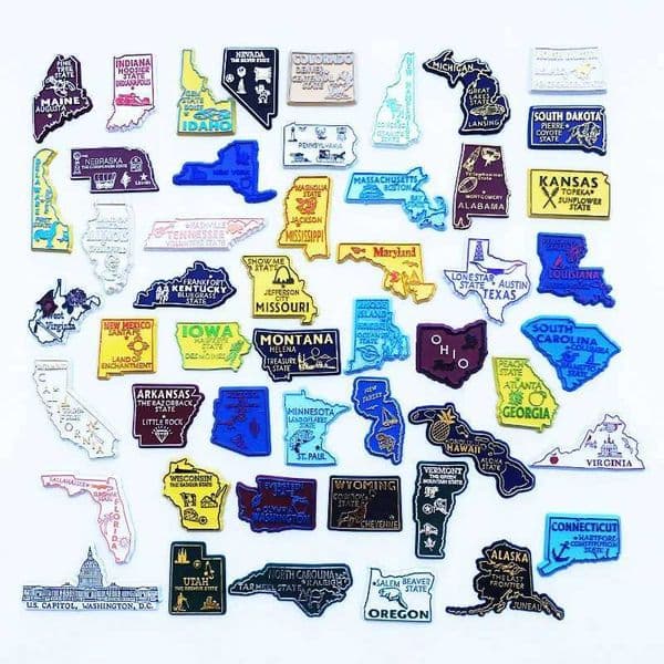 America Travelling Souvenirs Fridge Magnets Maps of all States of United States Fridge Stickers Home Decor Christmas GiftsM240808