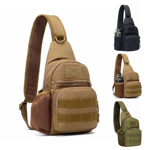 Outdoor tactical shoulder bag sling sports travel chest mens hunting camping equipment fishing mole cross body 240808