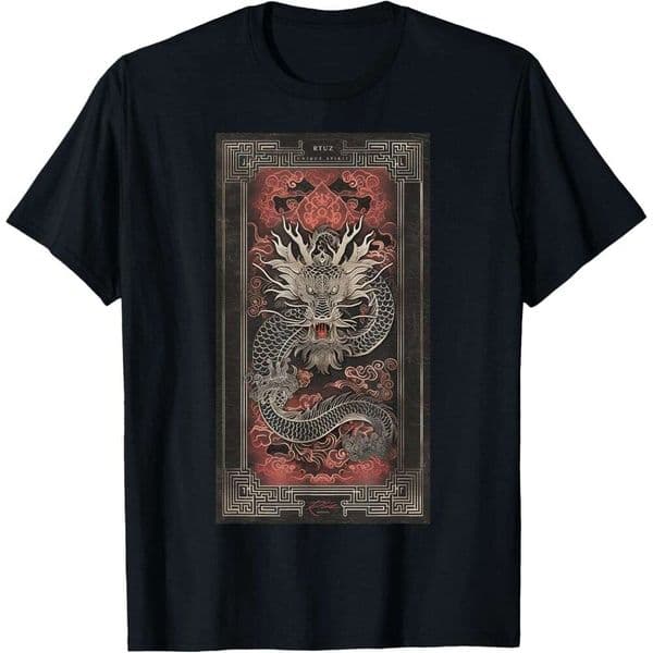 T shirt for Mens Womens Elegant Chinese Loong Dragon T-Shirt Shirts Tshirt Graphic Tee Casual Tops Clothes Short sleeve