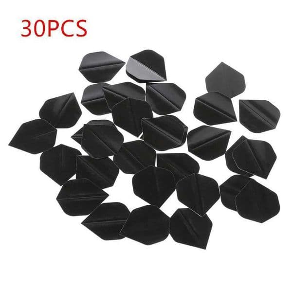 30Pcs PET Dart Flights High Quality Simple Pure Black Darts Accessories Replaceable Dart Wing Y240807