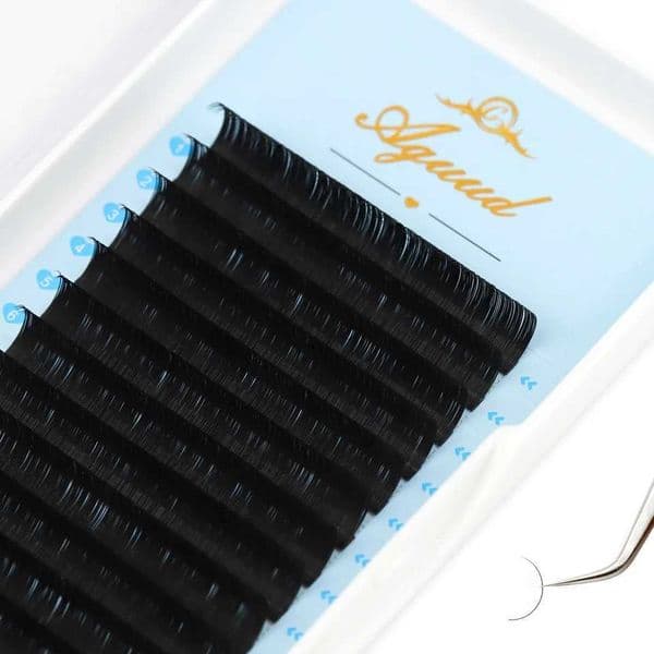 Aguud 16Rows False Eyelashes Individual 5-25mm Faux MinkRussian Volume Lashes Black Cashmere Eyelash Extensions Makeup CliosM240806
