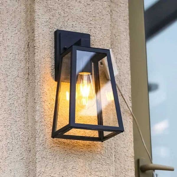 Retro Iron Wall Light Outdoor Waterproof Acrylic Shade Porch Lamp E27 85-265V DC Wiring Wall Lamp Outdoor Lampara Exterior ParedCL240809