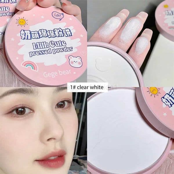 Oil Control Loose Powder Lasting Cute Pressed Powder Waterproof Brightening Concealer Light Breathable Dual-use Face CosmeticsXJ240809