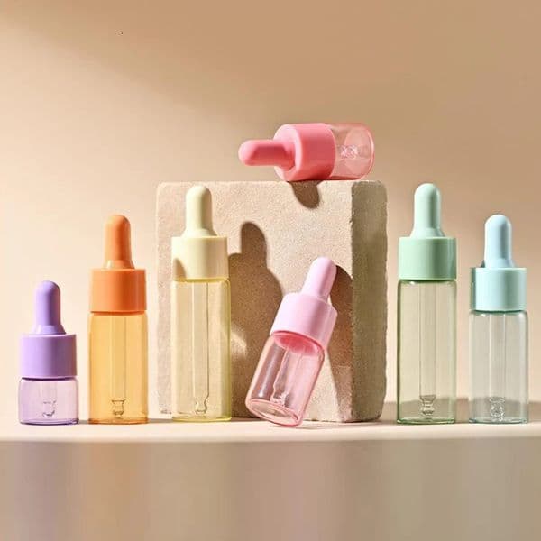 20pcs dropper bottles 5ml 10ml glass empty essential oil aromatherapy treatment eye can be refilled with travel tools 240808
