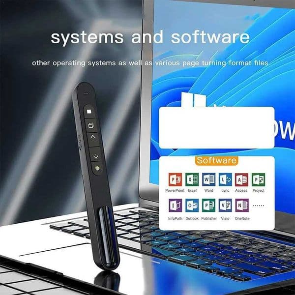 Laser Red Light Flip Pen Electronic PPT Page Turning Projection Multifunctional Wireless Key Remote Control PowerPoint PointerM240809